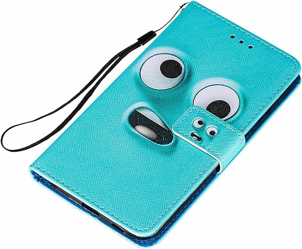 TTNAO Compatible with Samsung Galaxy S21 5G CaseFlip Leather Wallet pattern Shockproof Soft Card Slot PU Stand Function Bumper Cover1Screen Protector CrossBig eyed Monster