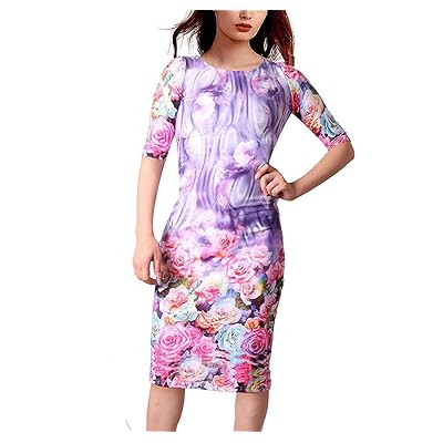 sachin and babi light blue dress HaHapo Women Dress Print Work Business Casual Party Kuwait