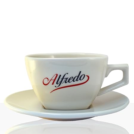 Alfredo Classic Milchkaffee-Tasse mit Untertasse 6 Stk, Aurora elfenbein