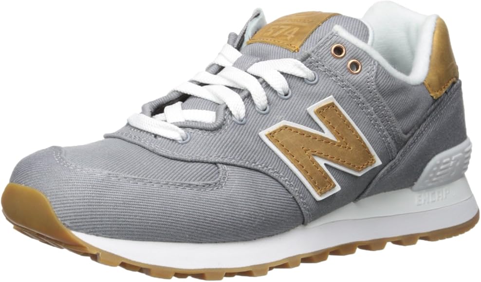 new balance 574 colour block canvas trainers