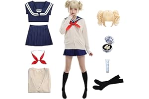 OISMYS Himiko Toga Cosplay Outfit Halloween Anime Uniform Sailor JK Costumes Dress Set