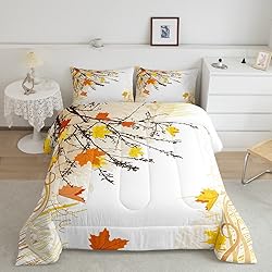 Erosebridal Fall Leaves Comforter Set Queen