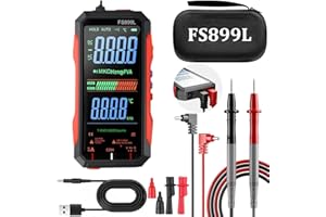 NIXEGYM Digital Multimeter, FS899L Multimeter, USB Rechargeable Digital Multimeter – 6000 Counts, Automatic Digital Display Multimeter Tester for Home and Industrial Electrical Issues (FS899L)