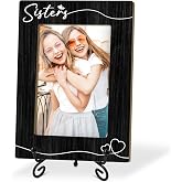 YUEXLL Sisters Picture Frame, Frame Gifts For Women Family Friend | Sister Gifts For Birthday Christmas Keepsake, 4x6 Photo Frame for Tabletop Display Desk Decor -09