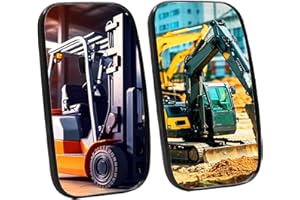 Heavy Equipment Truck Mirrors 9", Excavator, Forklifts Rearview Mirrors, Tractor, Plow,Lorry, Loader, Boat Yacht Fishing Mirr