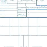 Crime Scene Fingerprint Cards, Applicant FD-258 (Pack of 50)