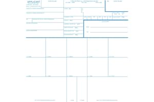 Crime Scene Fingerprint Cards, Applicant FD-258 (Pack of 50)