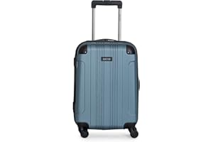 Kenneth Cole REACTION Out of Bounds Lightweight Hardshell 4-Wheel Spinner Luggage, Granite Blue, 20-Inch Carry On