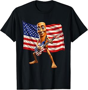America Tung Sahur Rock Guitar Electric 4th July 250 Years T-Shirt