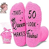 HAPPYPOP 50TH Birthday Gifts for Her - 50 Year Old Birthday Sock, Women Turning 50 Gift Idea