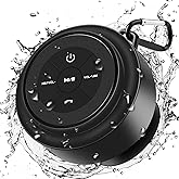TDLIRH Bluetooth Shower Speaker, Portable Waterproof Speakers with Suction Cup, Wireless Outdoor Speaker for Pool, Camping, Beach, Hiking, Kayaking, Great Gift for Men, Women