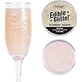 (10g) Edible Glitter for Cakes, Cocktails, Drinks - Iridescent White Edible Glitter Bulk - 100% Food Safe Cake Luster Dust Edible - Unicorn Food Decoration Wedding Party - No Taste