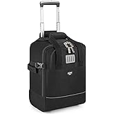 Boardingblue 17x13x8 Inches JetBlue Airlines Rolling Personal Item Underseat Travel Bag - Suitable for Major Airlines including Spirit, Jetblue and Frontier- Duffel Bag Design (Black, 17x13x8 Inches)