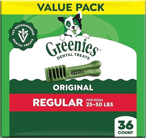 Greenies golosinas dentales para perros adultos, tamaño regular, sabor — Golosinas