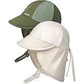 OLIKER Baby Sun Hat with Breathable Mesh, Neck Flap Infant Unisex Boys Girls Toddler UPF 50+ Summer Beach Swim Adjustable