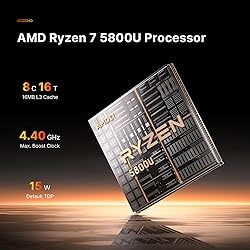 BOSGAME Mini PC Dual 2.5Gb LAN,AMD Ryzen 7 5800U