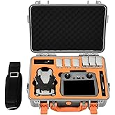 keketoha Hard Case for DJI Mini 4 Pro: IP67 Waterproof Carrying Cases for Mini 4/3 Pro/3 Drone Fly More Combo RC 2/RC Smart Controller | Storage Box for Propellers Accessories (Case Only) (Gray)