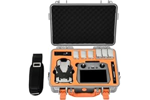 keketoha Mini 4 Pro Waterproof Hard Carrying Case for DJI Mini 4 Pro/Mini 3 Pro/Mini 3 Fly More Combo Accessories, Fits DJI RC 2/RC Remote with Neck Strap (Gray)
