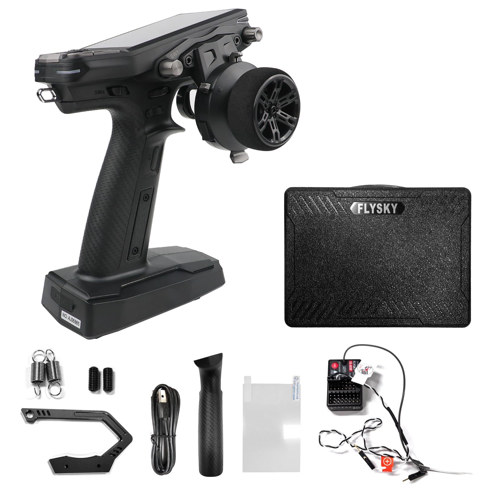 Photo 1 of Flysky FS-G11P Radio Transmitter, 2.4GHz 11CH Transmitter with FS-R11P Receiver Combo, IPS Display, Colorful Lighting Control, Ultra-Low Energy Consumption Suitable for ANT Models RC Toys