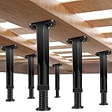6 PCS Adjustable Height Bed Frame Support Legs