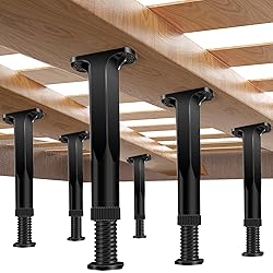 6 PCS Adjustable Height Bed Frame Support Legs