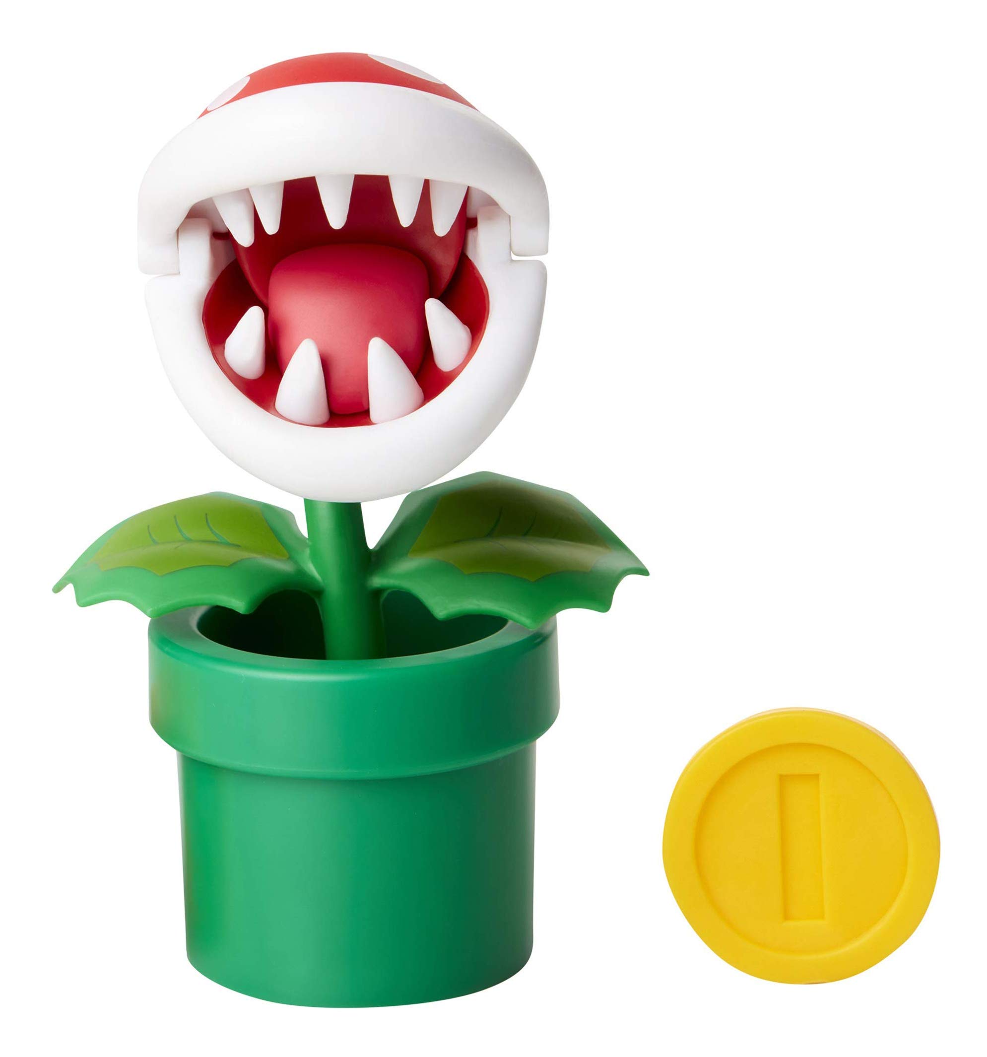 Nintendo Jakks Pacific Piranha Plant Figurine with Question Box, Multicoloured, 10 cm (72632)