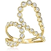 Ross-Simons 0.50 ct. t.w. Bezel-Set Diamond Double-Loop Ring in 14kt Yellow Gold