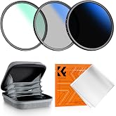 K&amp;F CONCEPT 49mm UV/CPL/ND2-400 Len Filter Kit 3pc Multi-Layer Coatings | UV+Polarizer+Variable ND Lens Filters Kit (1-9 Stops)+Cleaning Cloth+Filter Pouch for Camera Lens Nano-K Series FS303