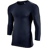Champro Lightning Men's Three-Quarter Sleeve Compression Shirt Baselayer for Football, Basketball, Baseball
