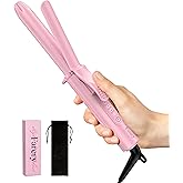 FARERY Travel Size Mini Curling Iron 3/4 Inch, Dual Voltage Travel Curling Iron for Short Hair with 3 Adjustable Temp, Auto-Off, Ceramic Mini Hair Curler Infused Keratin & Argan Oil, with Storage Bag