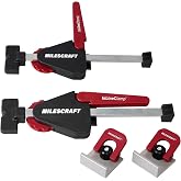 Milescraft 4030 InLine Clamps T Track Clamp (2 pack) &ndash; Adjustable T-Track Clamps for Woodworking. Apply Horizontal Pressure for all your Clamping Projects. Includes (2) CamStop Clamps.