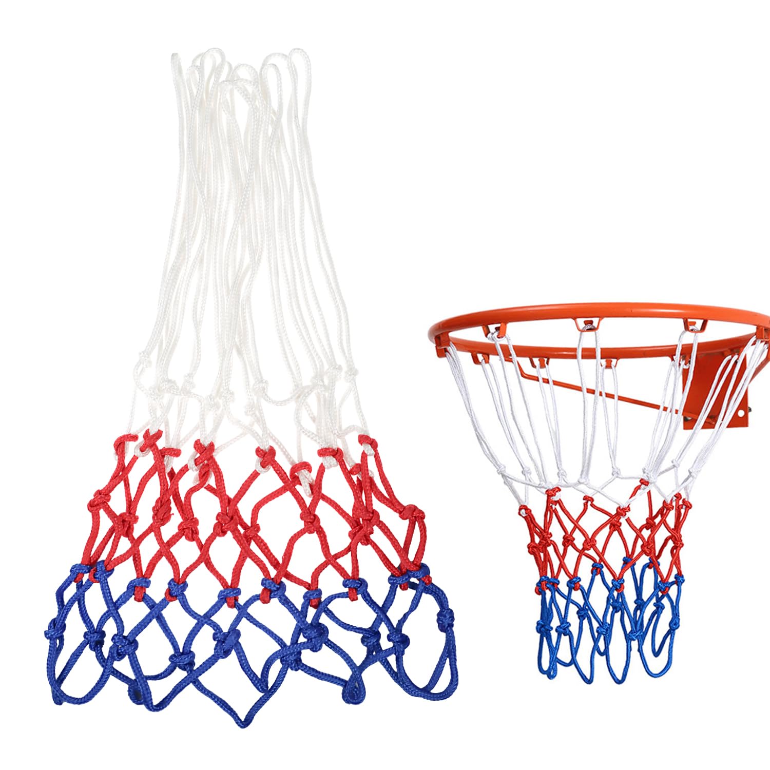 Bettli Basketball Net,Heavy Duty All Weather Netball Net 12 Loops Basketball Hoop Net Replacement Fits Standard Indoor or Outdoor