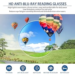 BONCAMOR Progressive Multifocus Reading Glasses Men