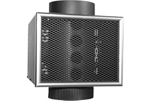 US Stove Company MH6 Easy to Install 6 Inch Miracle Heat Reclaimer Ultra Quiet Freestanding Wood or Coal Stove Furnace, Black