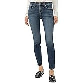 Silver Jeans Co. Women's Suki Mid Rise Curvy Fit Skinny Jeans