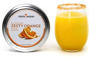 The Spice Lab Zesty Orange Sugar Glass Cocktail Rimmer for Martinis & Margaritas - Great Orange Sugar Margarita Rimmer- Glute