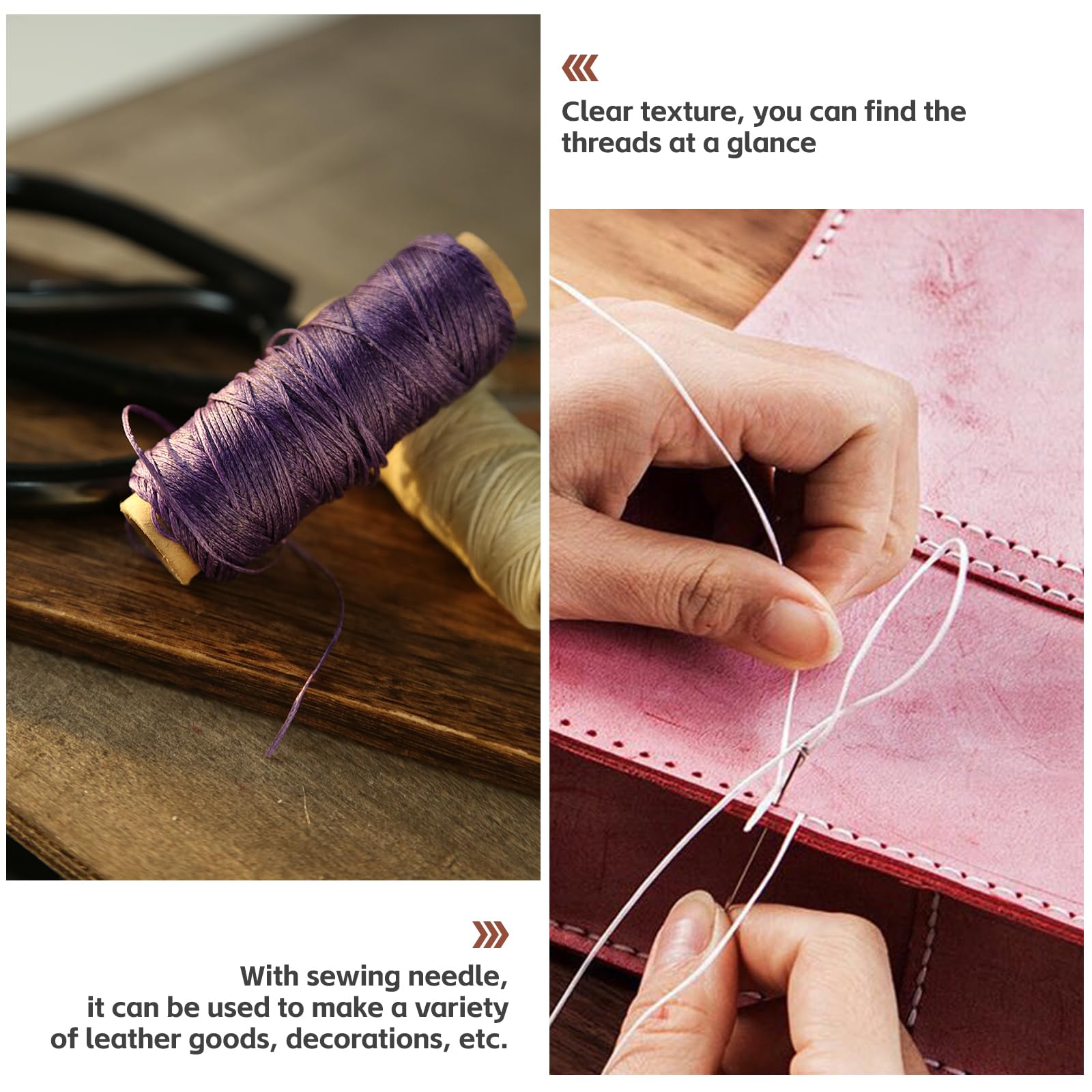 36 Colors Waxed Thread, 1188 Yards Colorful Leather Thread, 33 Yards Per Color Waxed Polyester Cord, Sewing Threads, Hand Stitching Threads for Hand Sewing