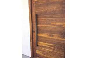 AMOYLIMAI 166 Matt Black Modern Stainless Steel Sus304 Entrance Entry Commercial Office Store Front Wood Timber Glass Garage Commercial Aluminum Door Pull Push Handles Double-Sided (70 Inches /1800x25x38mm)