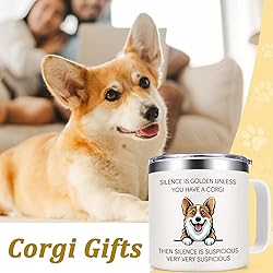 Lifecapido Corgi Gifts for Corgi Lovers, Silence is