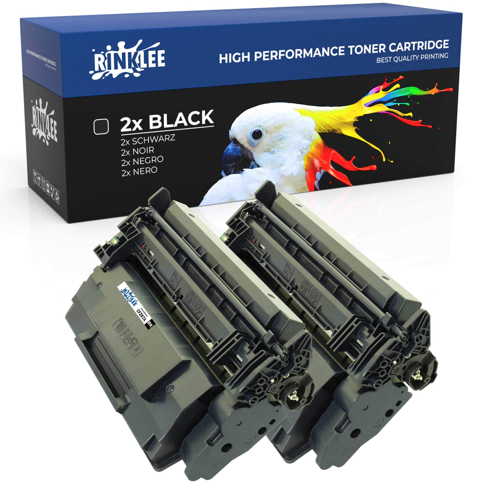RINKLEE CF287A 87A Toner Cartridge Compatible with HP LaserJet Enterprise M506 M506dn M506n M506x MFP M527 M527dn M527c M527f Pro M501 M501dn M501n | High Yield 9000 Pages | Black, 2-Pack