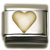 Alphabet Letter Initial 9mm Italian Modular Charm Link 2-Tone Steel