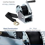 Trintion Heavy Duty 1000lbs Geared Hand Winch 6m Cable 550kg Marine Trailer Boat view 5