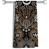 MANCUNCER Vintage Floral Snake Kitchen Towels, Dark Moody Floral Kitchen Towels，Boho Vintage Moon Snake Dish Tea Towels for Kitchen Bathroom,16x24 Inch
