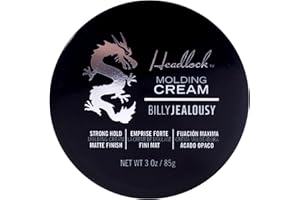 Billy Jealousy Headlock Hair Molding Cream, Hair Styling Cream for Men with Strong All-Day Hold, Natural Matte Finish Styling Agent for All Lengths, 3 Ounce