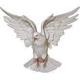 Touch of Class Windborne Dove Wall Accent Decor, White | Wings in Flight, Hanging Flying Bird Sculpture, For Bedroom, Living Room, or Church, Decorative Sign Art Plaque