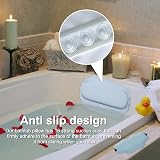 MAIXINNEW Bathtub Pillow Waterproof Ergonomic Suction Headrest Cushion w/ Sleep view 5