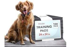 Healqu Puppy Pads - 24x24 100 Count, - Dog Training Pad with Activated Carbon & Advanced Leakproof Technology - Ultra Absorbe