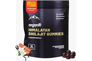 Organifi Shilajit Gummies - Himalayan Shilajit for Men and Women with PrimaVie Shilajit, 40-Plus Trace Minerals, and More - Hormone Balancer, Boosts Cellular Energy, Beats Fatigue, and More, 60 Count