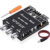 ARRAROWN ZK-1002T PRO 2.0 Channel Bluetooth 5.0 Amplifier Board 200W HiFi Subwoofer Audio AMP with Treble and Bass, BT USB and AUX Inputs, DC 12-24V 2.0 Channel Stereo AMP Module for DIY Speakers