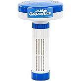 AquaAce Premium Hot Tub and Spa Floater Dispenser for 1 Inch Bromine or Chlorine Tablets. Adjustable Release with 13 Settings for Maximum Flow Control